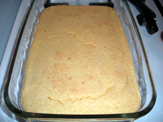 Cornbread made with beer