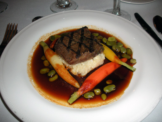 Grilled lamb sirloin