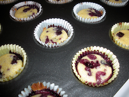 cornbread mini blueberry muffins soaked in wine