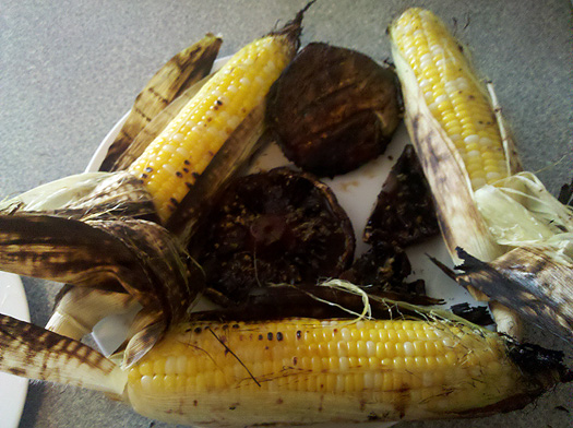 Beer marinated mushroom caps