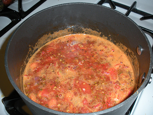 tomatoes with red wine and brandy