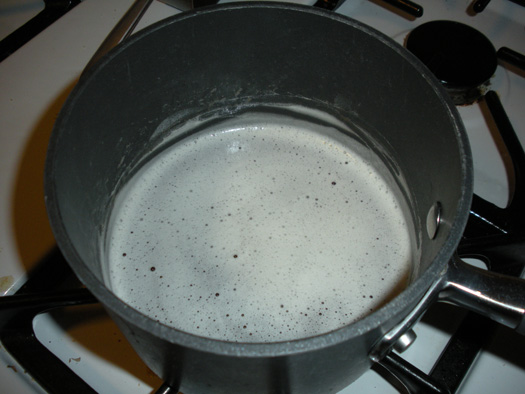 boiling beer and sugar