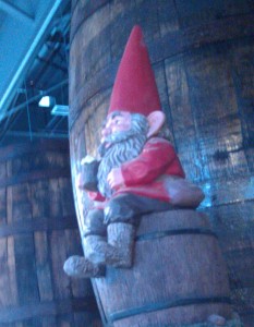 Norm the Gnome keeps a watchful eye over the brewing process at Griffin Claw Brewing Company